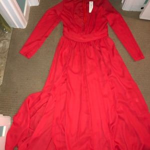 Red gown dress prom